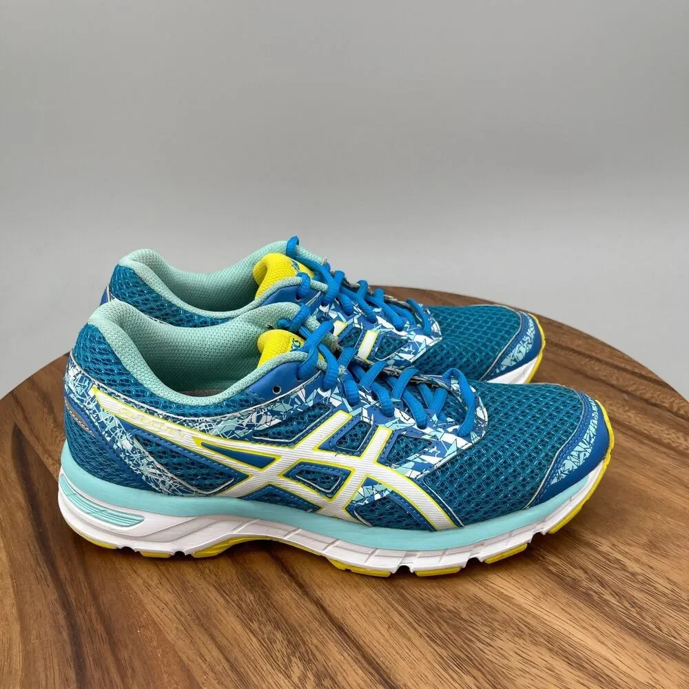 Asics Gel Excite 4 Shoes Womens Size 8.5 Blue Running Comfort Walking Sneakers